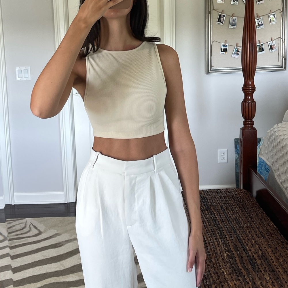 Princess Polly Ribbed Cropped Tank Top